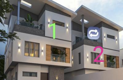 A fully detached, modern 5-bedroom duplex with two spacious living rooms. Fully furnished and move-in ready.